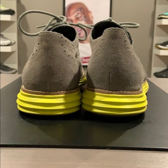 Cole Haan LunarGrand Oxford Wingtip - Gray/Yellow - Picture 4 of 4